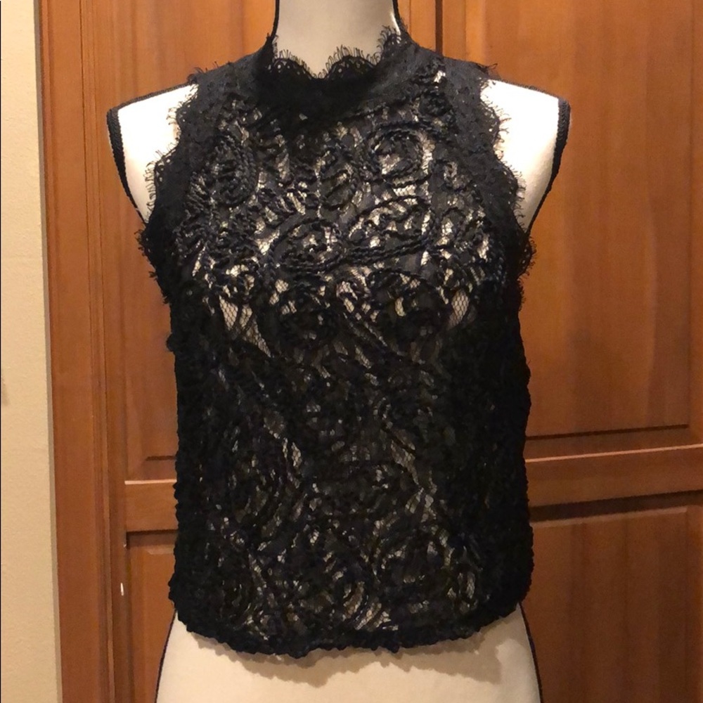 ZARA black  sleeveless ( lace)
